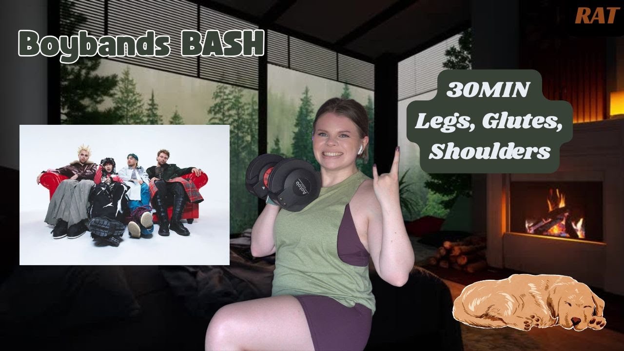 5 Seconds of Summer 😎🎸 30MIN Legs, Glutes, & Shoulders AMRAP w/ SPICY Finisher | Boybands BASH Day 5