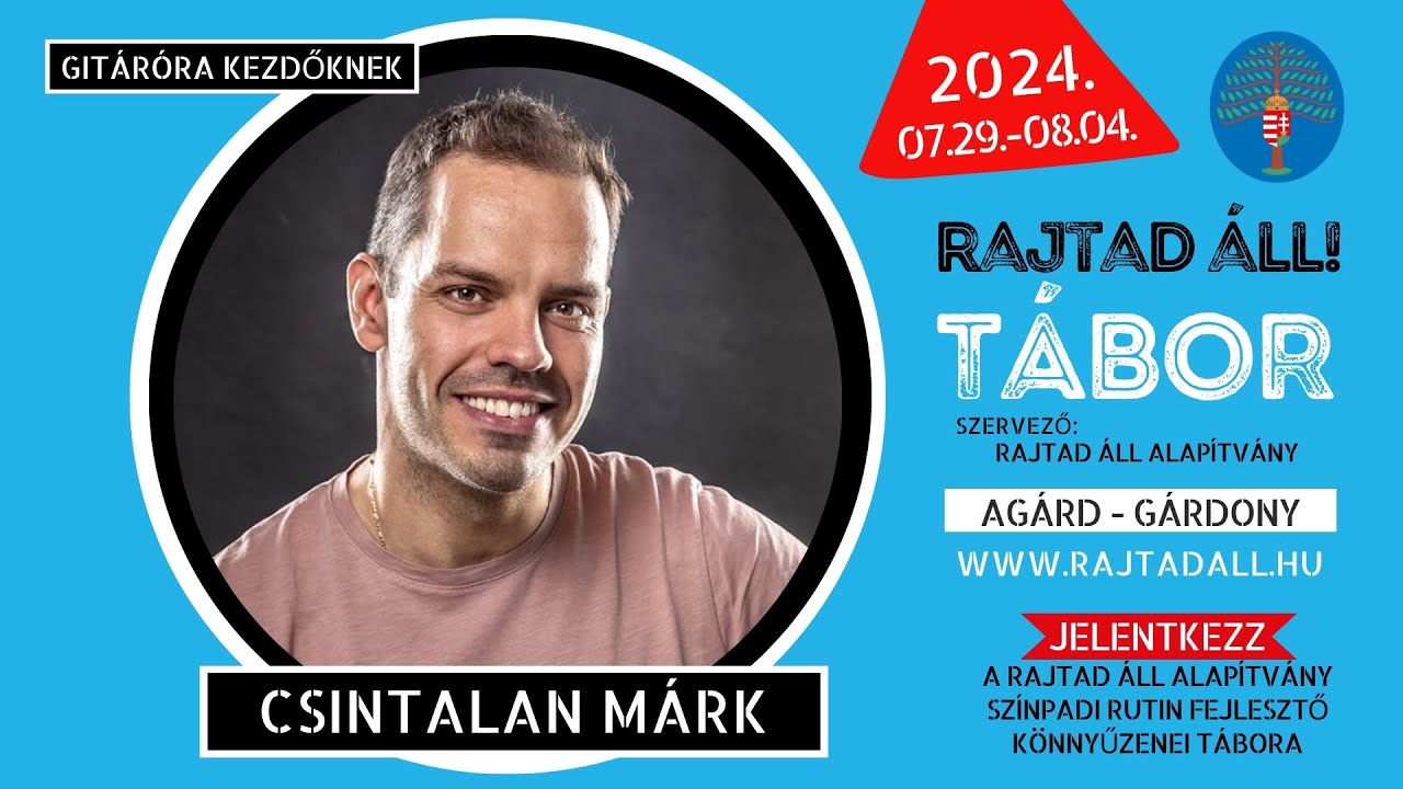 CSINTALAN MÁRK Gitárórája kezdőknek - RAJTAD ÁLL TÁBOR