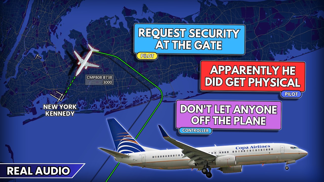 Disruptive passenger. Pilot requests police to meet them at the gate at JFK Airport. Real ATC