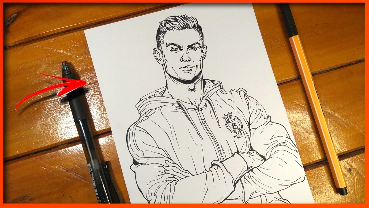 Veja como desenhar O cr7 Cristiano Ronaldo básico ️⚽️️⚽️