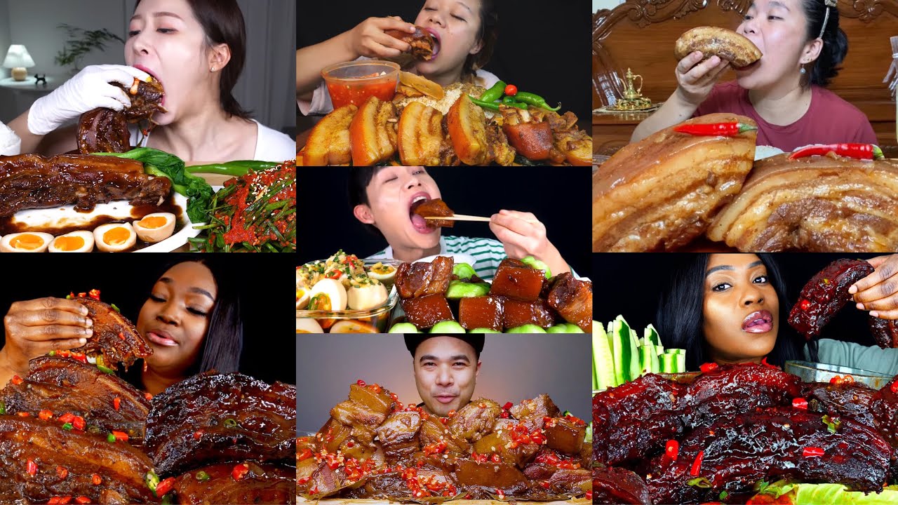 BRAISED PORK BELLY Eating Mukbang🤤