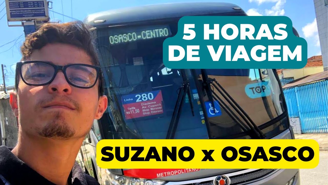 De SUZANO a OSASCO APENAS de ÔNIBUS! 3 LINHAS da EMTU para o DESTINO | Vlog #05