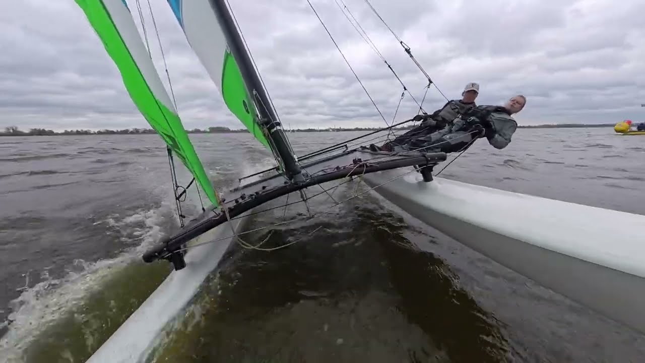 Hobie 16 racing in Lake Dümmer, Germany - filmed with Insta360 X4