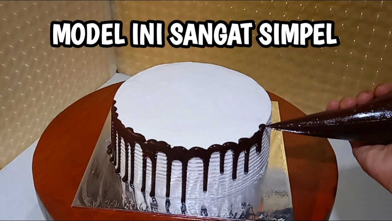 pemula pasti bisa..!! kue ulang tahun coklat sederhana | kue ultah simple | simple birthday cake