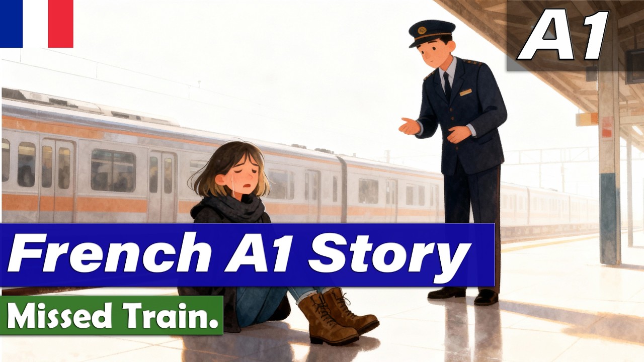 Learn French A1 | Missed Train | Simple Story |