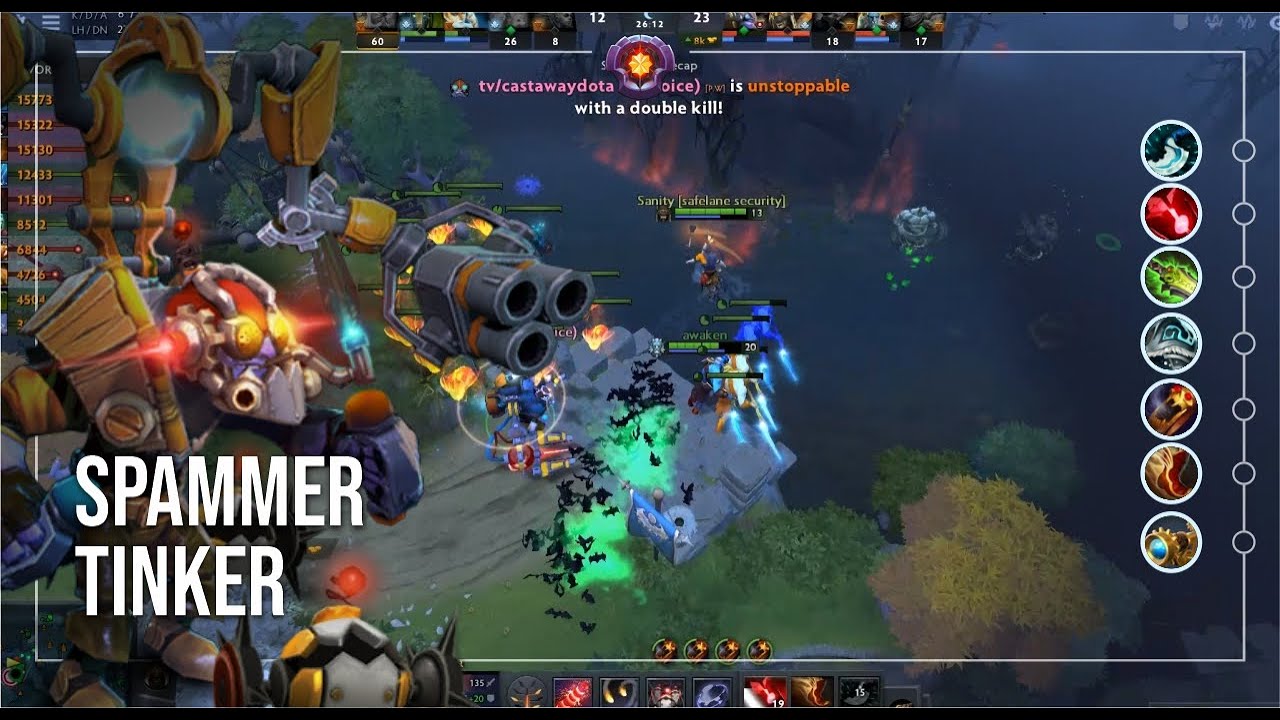Spammer Tinker Mid Lane Dota 2 | Ranked Match | Gameplay
