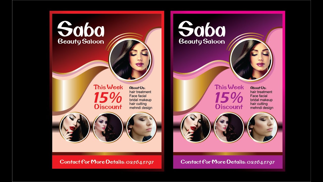 How To Create a Beauty Salon Flyer Design In CorelDraw Tutorial