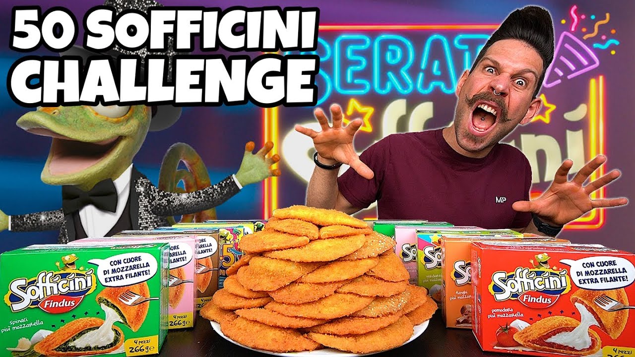 50 SOFFICINI FINDUS CHALLENGE (10000 Calorie) - MAN VS FOOD