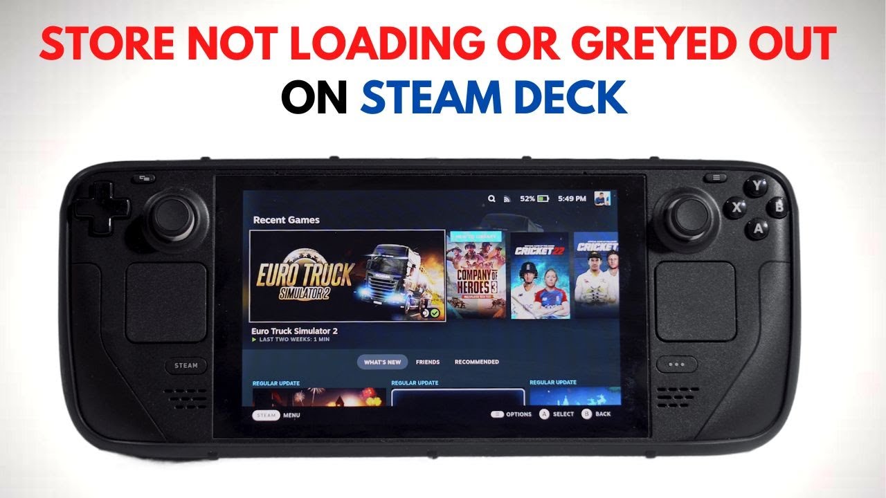 How to Fix Steam Deck Store Not Loading or Greyed Out