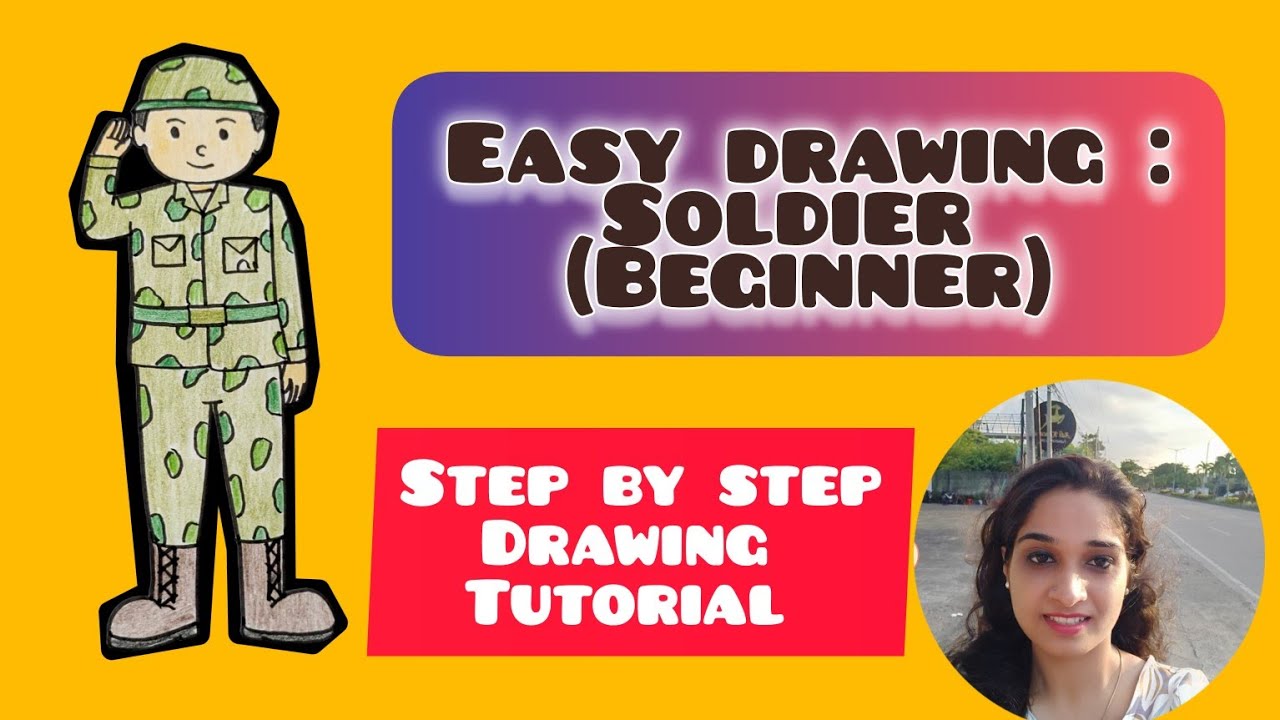 Easy Drawing : Soldier (Beginners) | Step by Step Tutorial | @KalakritArtStudiobyKanika 