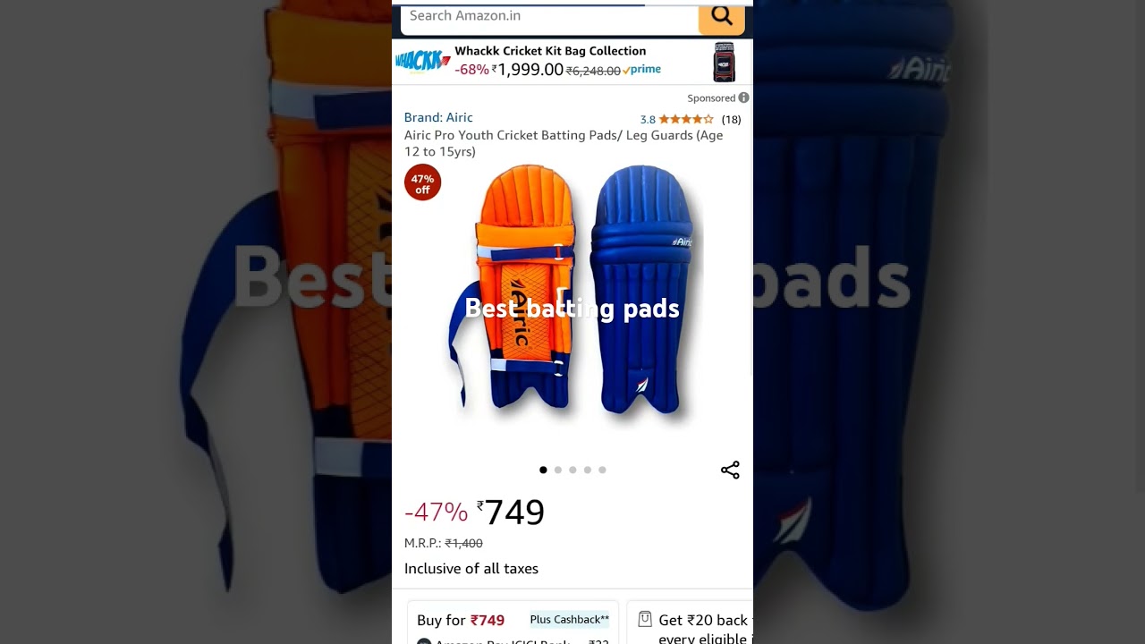 Best batting   pads under 1000
