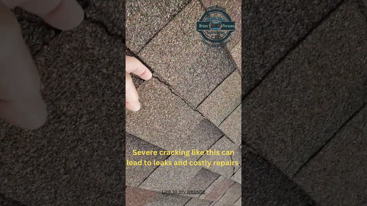 Severe cracking of defective shingles #inspectorbrian #homeinspection #roofing