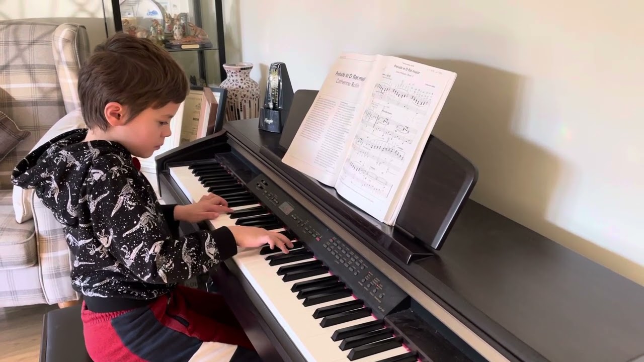 Prelude in D Flat Major by Catherine Rollin. LCM Grade 4. Zeke’s distinction performance.