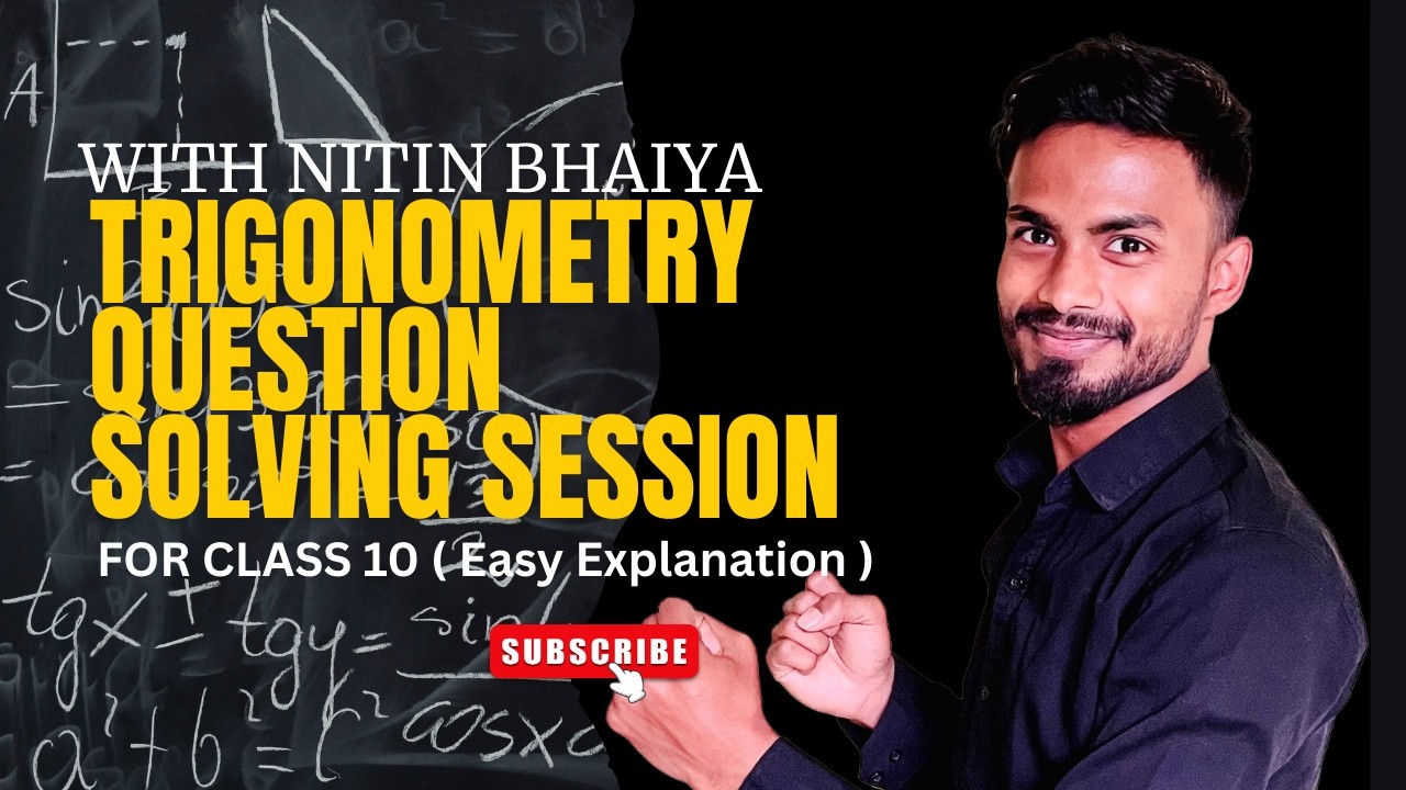Question Solving session 2 of Trigonometry for class 10 | Nipracademy | Nitin Bhaiya