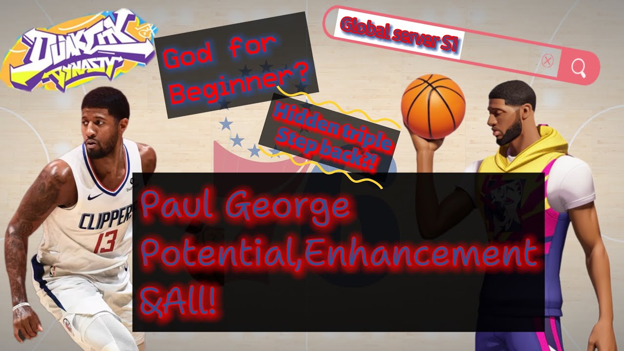 Paul George | how to play with potentials ( hidden triple stepback at the end ) | Dunk City Dynasty
