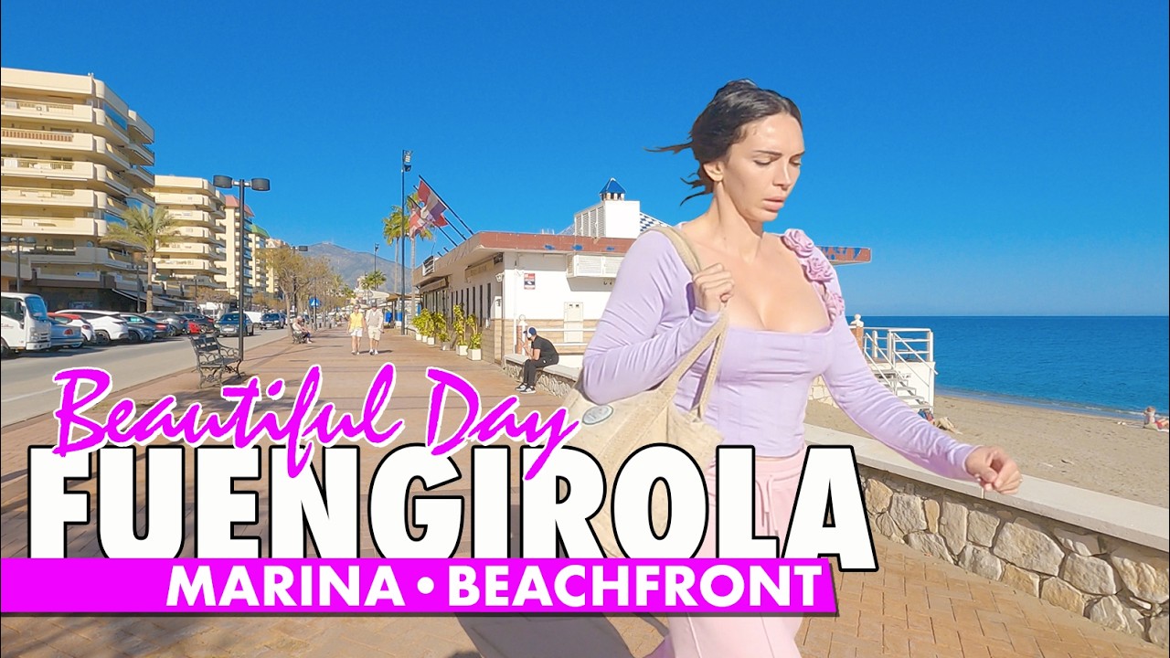 Fuengirola beachfront walk | Costa del Sol January 2025 | Spain virtual tour