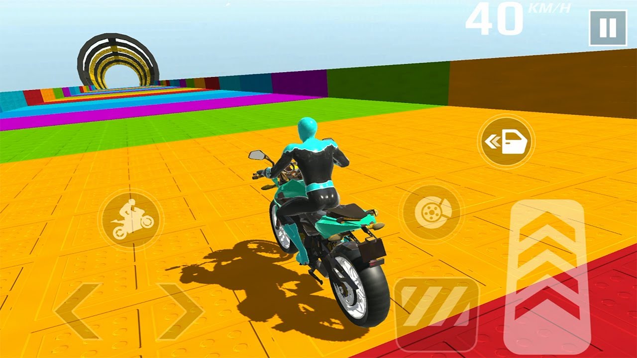 Superhero Moto Stunts Racing - Race in Bike Racing Games iOS Gameplay