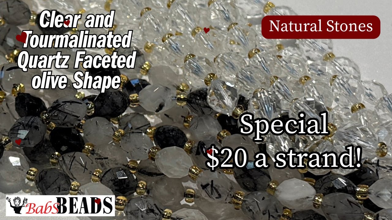 Ice Quartz and Tourmilinated Quartz Bead specials
