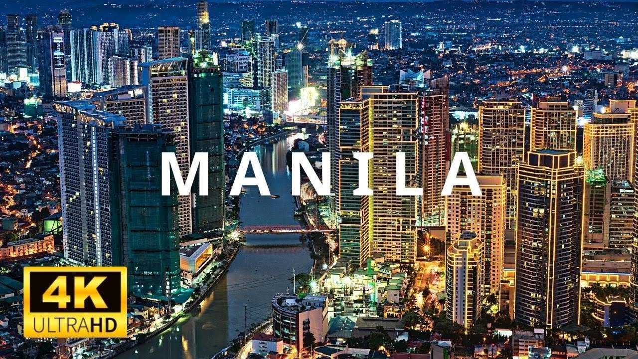 Manila Philippines 4k, 🇵🇭. Manila Skyline, Manila 4k, Drone Film