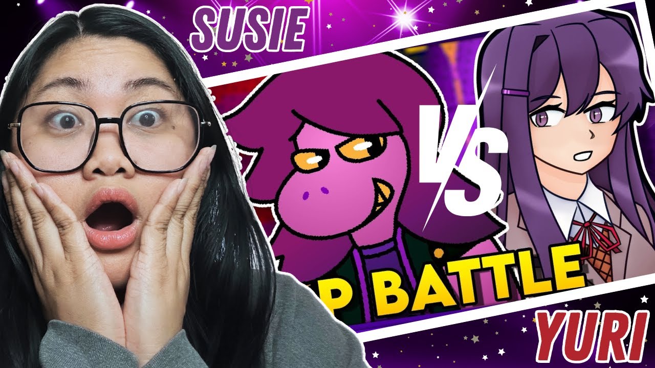 Susie vs. Yuri - DELTARUNE vs. Doki Doki Literature Club. RAP BATTLE! (DGPRB) | Reaction