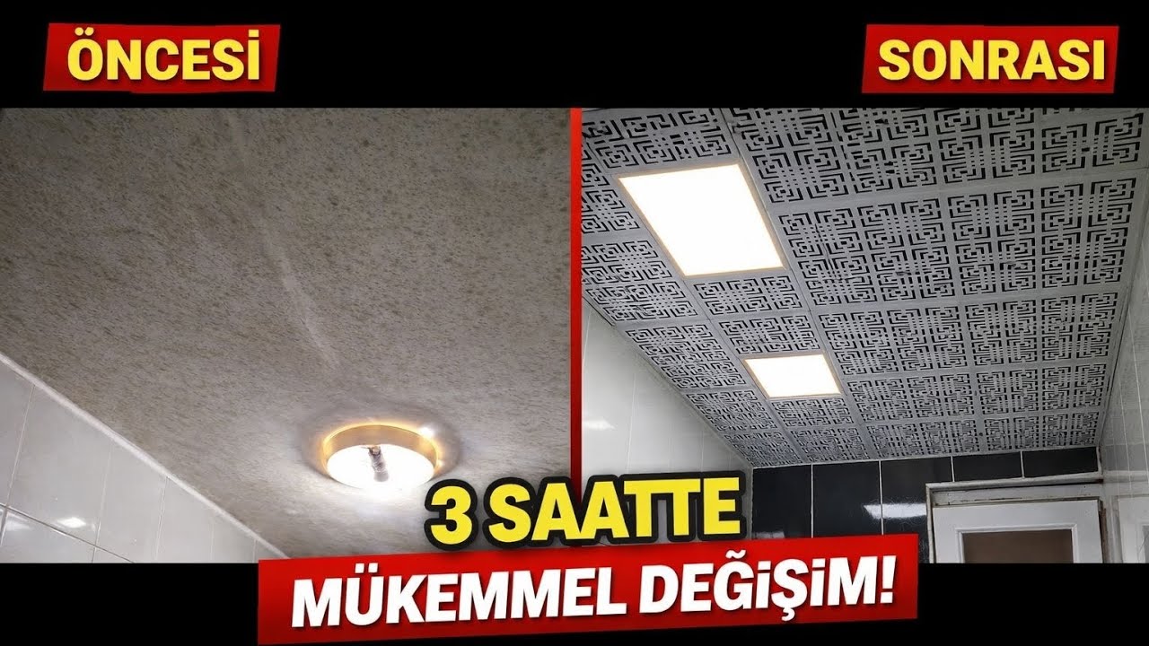  Banyo resmen kendine geldi.Asma Tavan ile boya masrafına ve çirkin görüntüye son verdik.