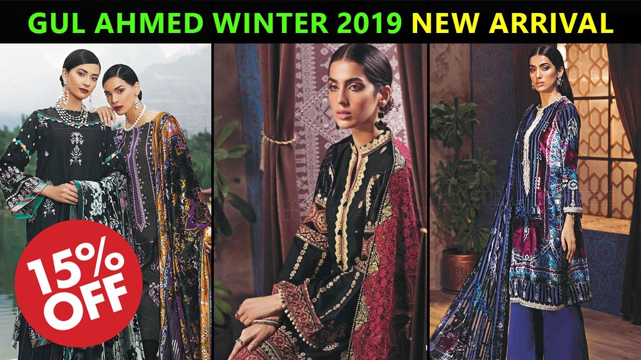 Gul Ahmed Winter Collection 2019 | Khaddar and Velvet Dress Designs 2019 | Sara Clothes