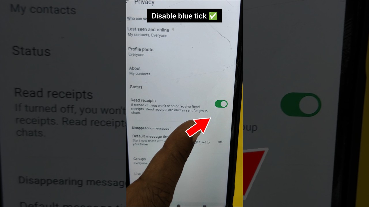 WhatsApp Blue Tick Disable ✅ | hide double tick on WhatsApp #shorts