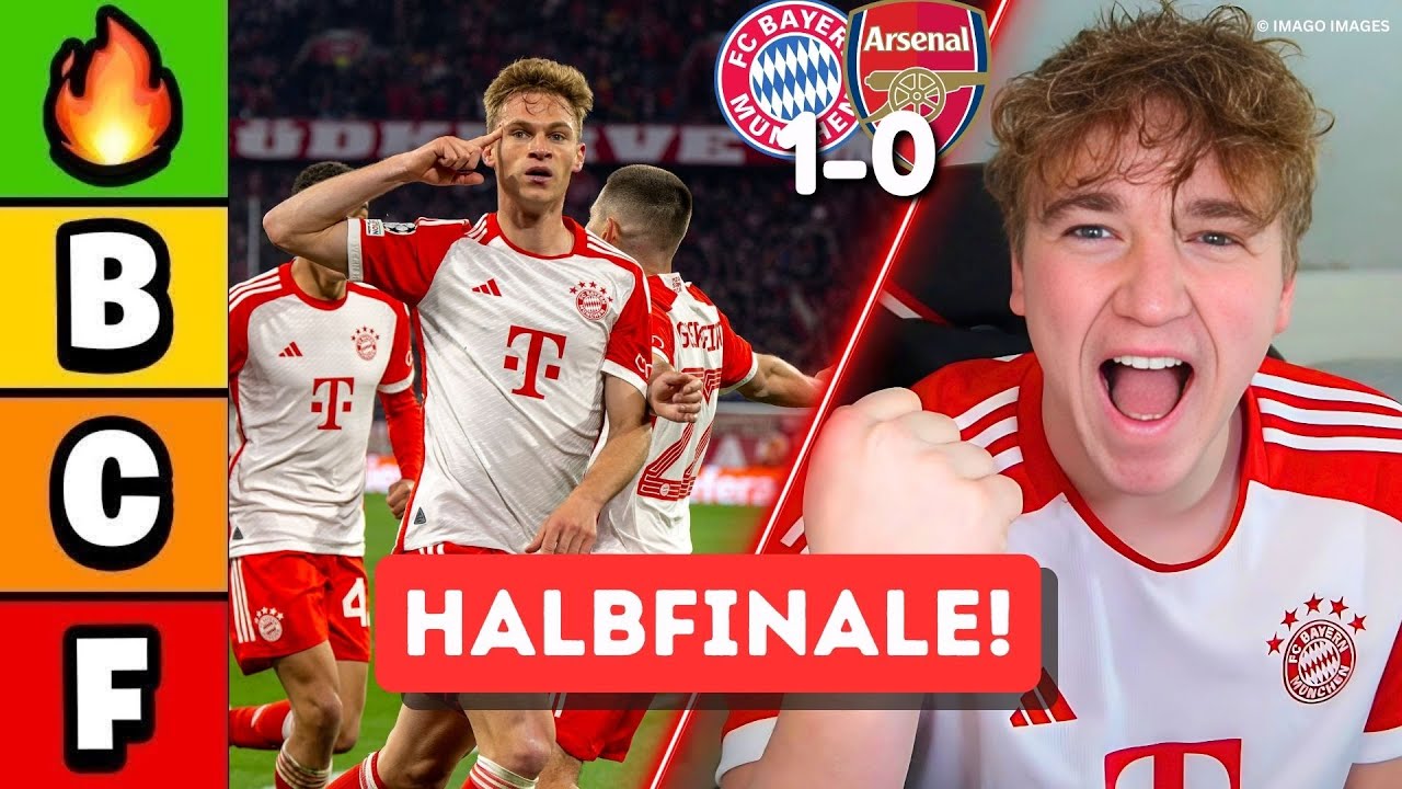 Halbfinale wir kommen! Starke Bayern besiegen Arsenal 1 zu 0. Spielerbewertung (CL Edition)
