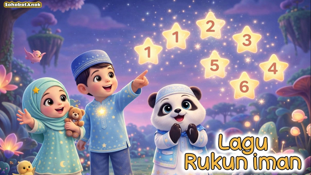 🎵 Lagu Rukun Iman | ✅ Hafal Tanpa Menghafal (Metode Nyanyi) | Belajar Agama Jadi Asyik
