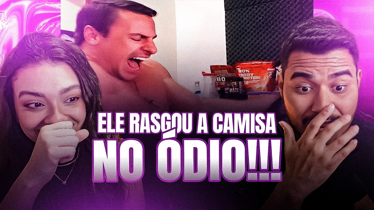 CASAL REAGE: Xandão estava mandando o papo reto mas ficou enfurecido e rasgou sua camisa