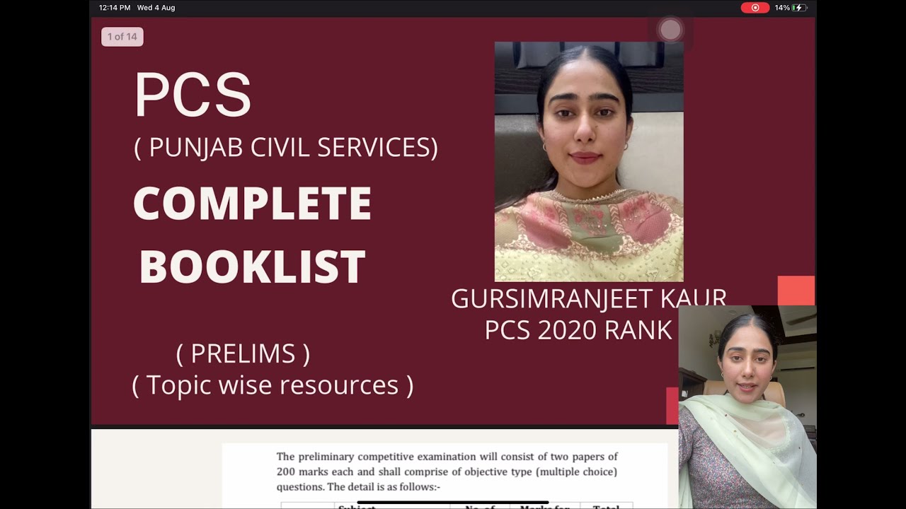 Complete Booklist for PRELIMS by PCS 2020 Rank #6 Gursimranjeet Kaur | Punjabi Literature for IAS