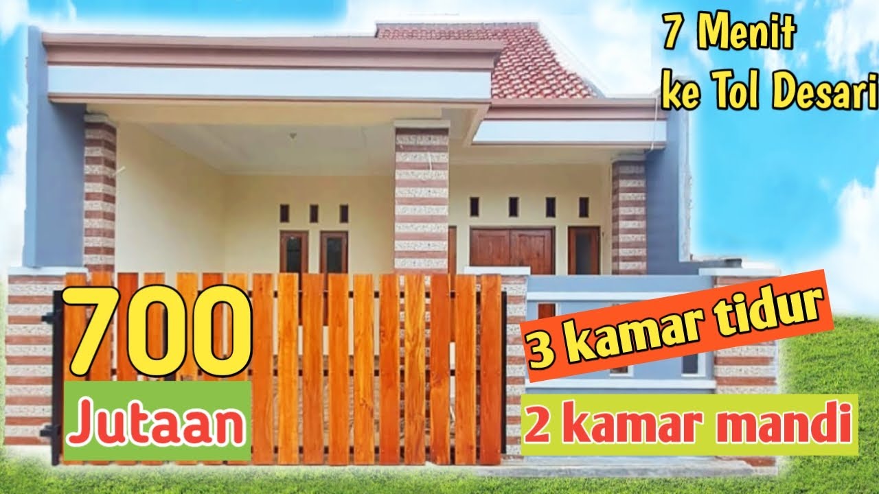 Rumah minimalis Depok 700 jutaan 3 kamar tidur dekat exit tol desari | Rawadenok | dekat stasiun |