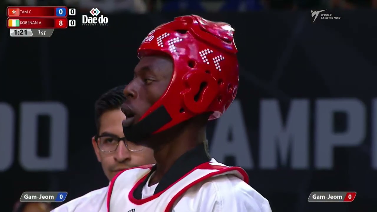 307 M-68kg R-64 TAM C. N HKG 🔵 vs 🔴 KOBENAN A. F. CIV I Guadalajara 2022 WT Championships