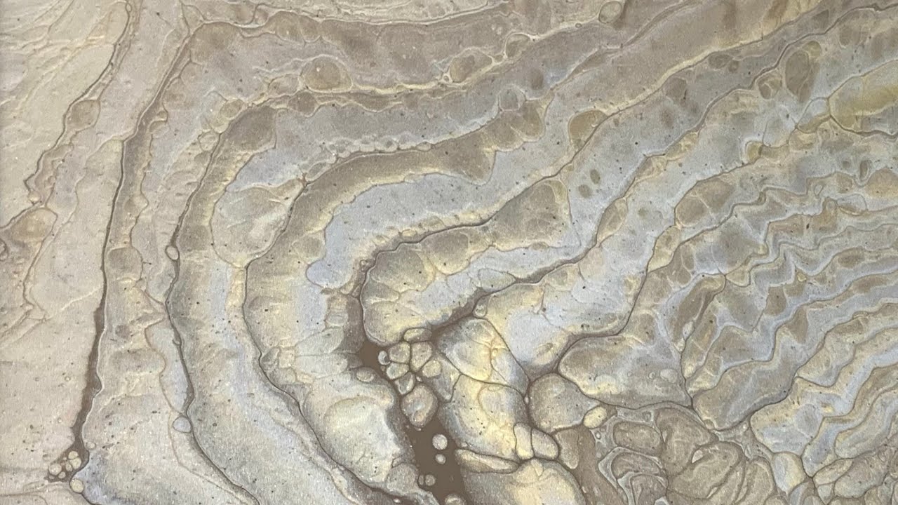 (360) Wandering Ring Pour w/ Straight Pour Recipe - Cells No Silicone - Fluid Acrylic Paint Pouring