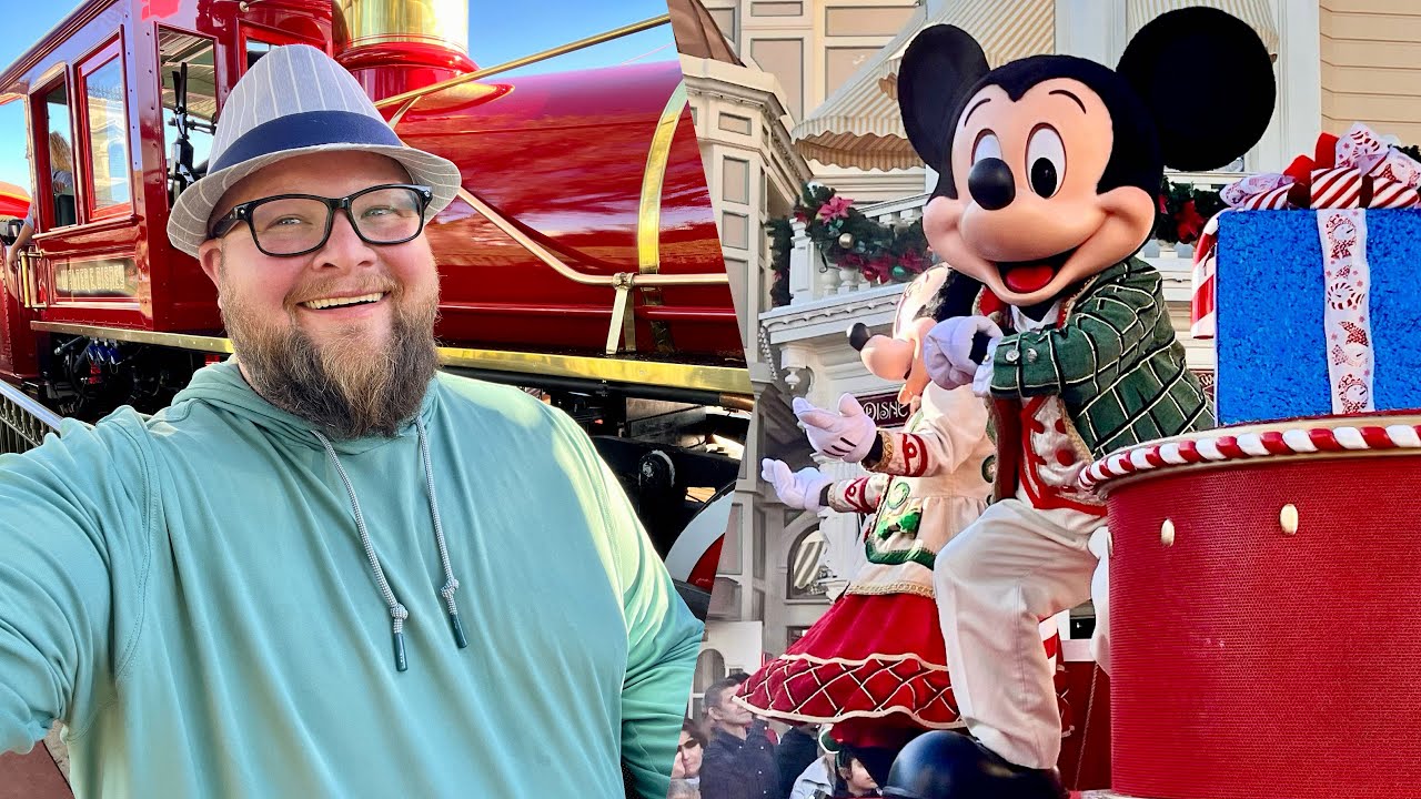 Disney’s Magic Kingdom Christmas | WDW Railroad is BACK & Christmas Parade | Walt Disney World