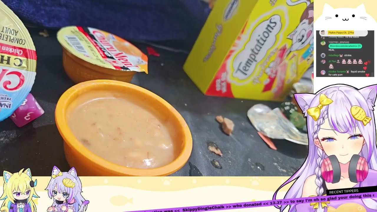 Pippa Eats Cat Food