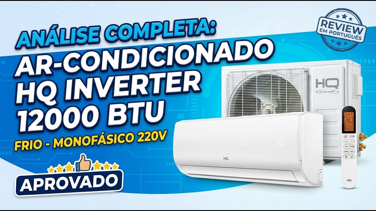 Ar Condicionado HQ Inverter 12.000 BTU Vale a Pena ? Review Completo + Consumo e Custo Benefício!