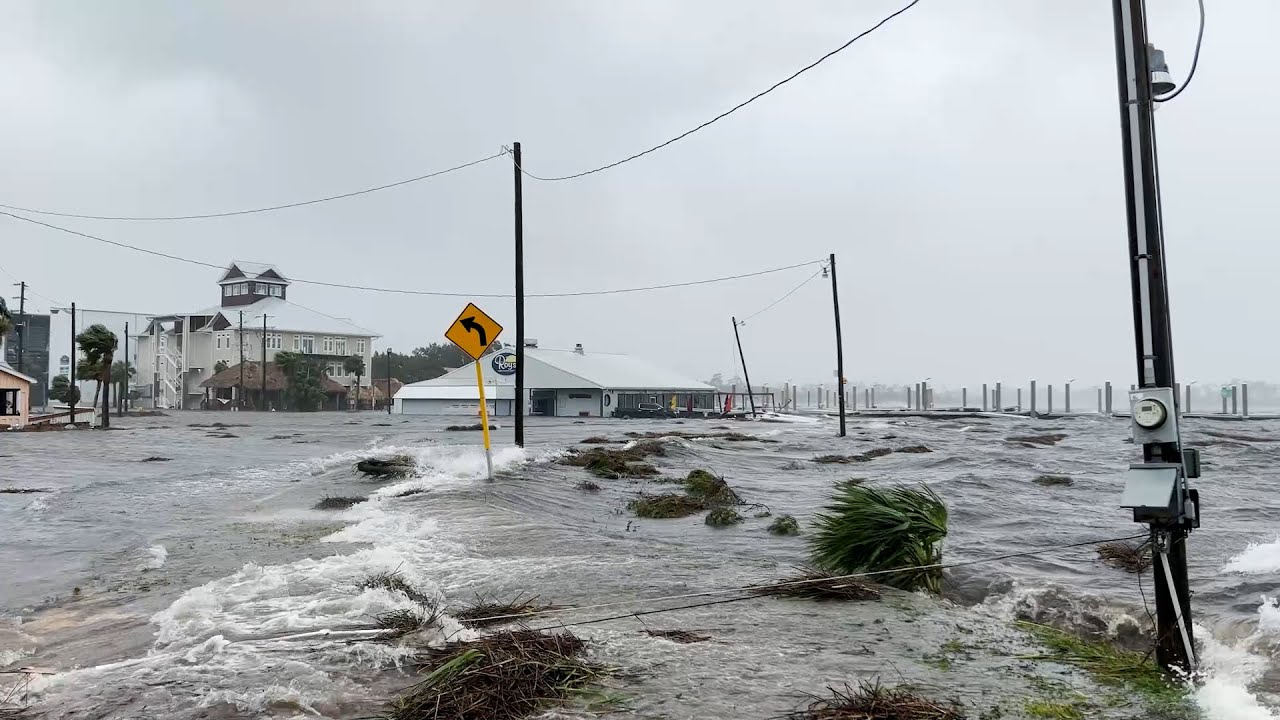 Storm Surge From Hurricane Idalia Floods Steinhatchee Florida