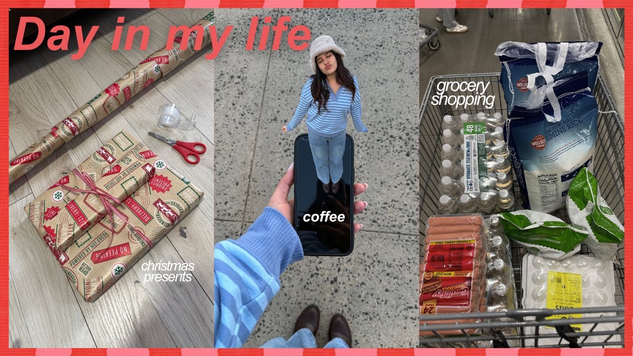 Day in my life | christmas shopping, grocery shopping, mini glow up, vlogmas week 3