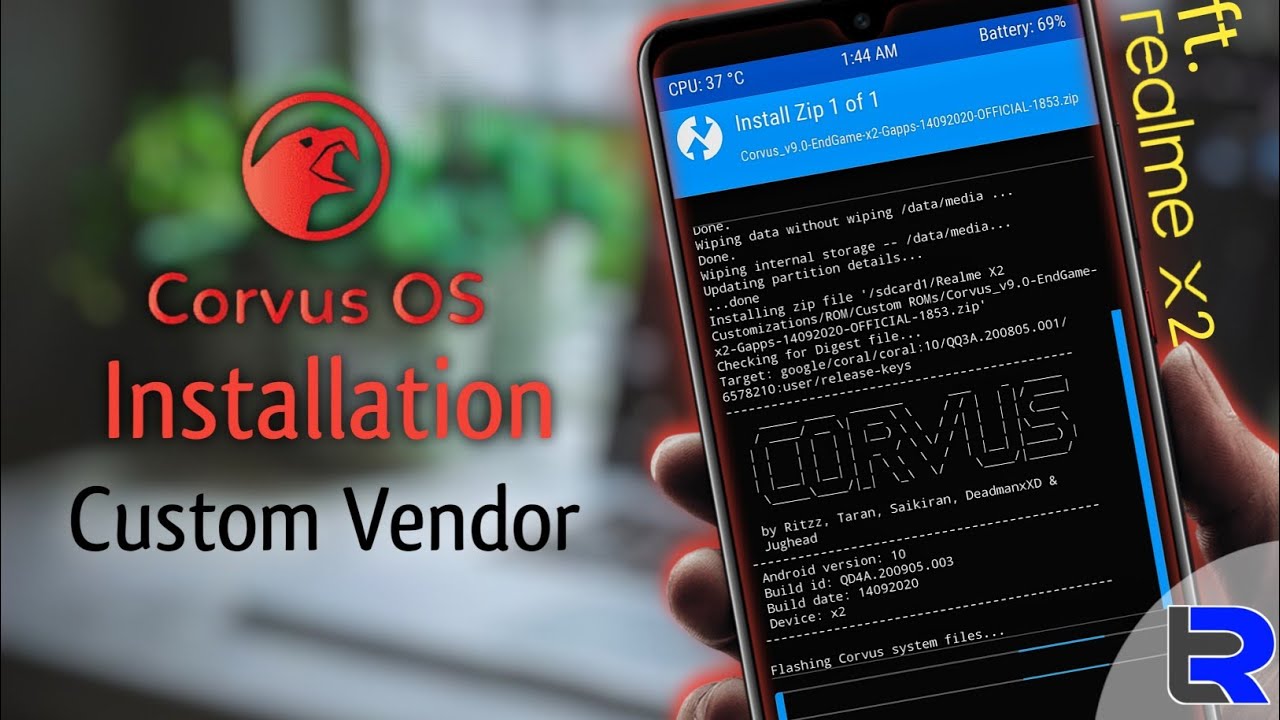 How to Install CorvusOS 9.0 Endgame Custom ROM in RealmeX2 | Based on Custom Vendor | Complete Guide