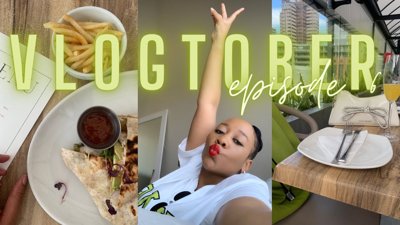 #vlogtober ep6 - Allure rooftop lounge for Instagram | Oluhle organics skincare routine