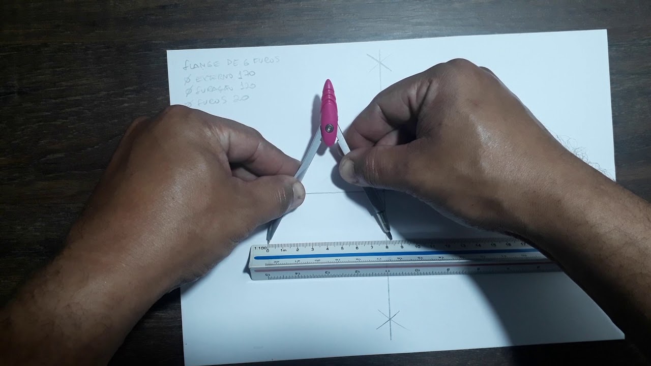 Traçar Flange de 6 Furos