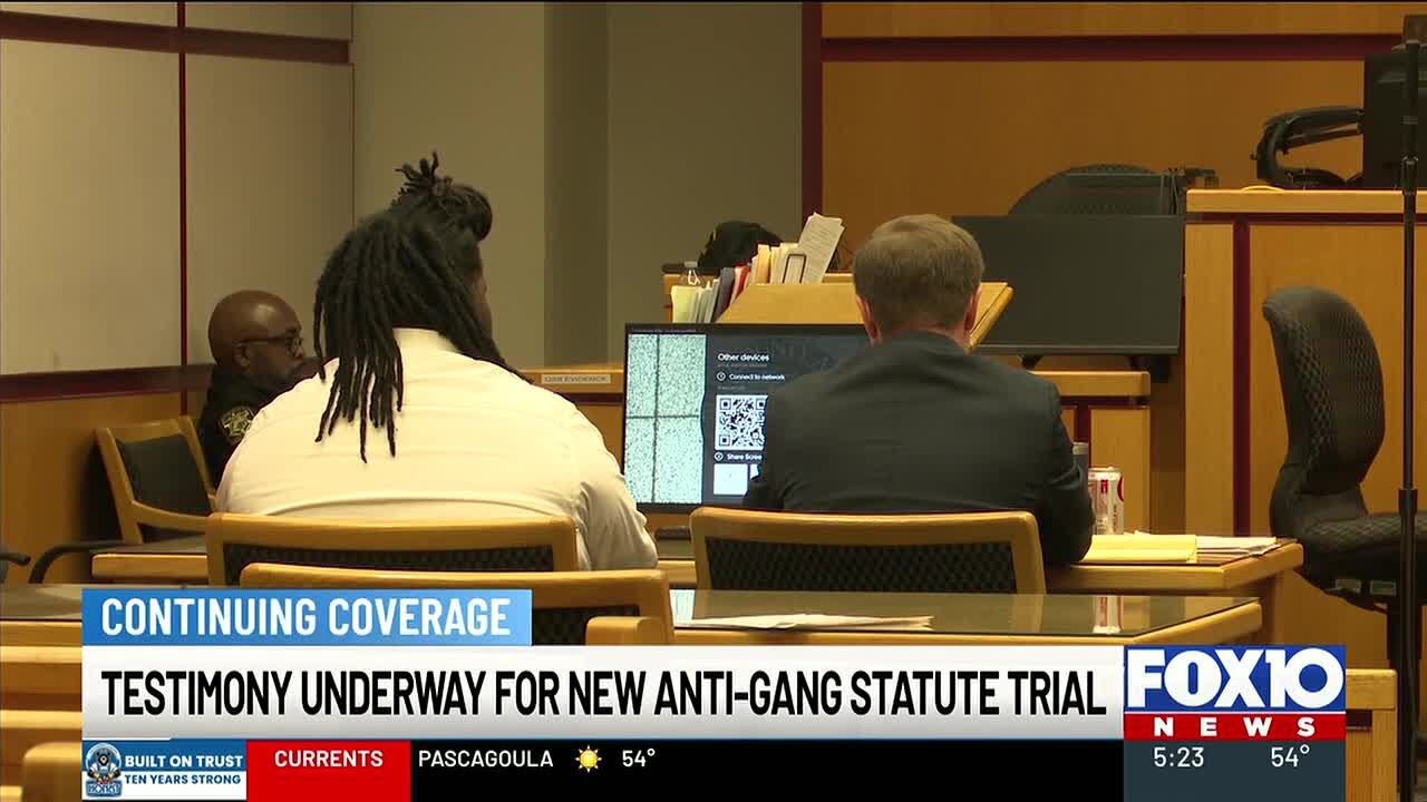 Testimony underway in new anti-gang statute trial