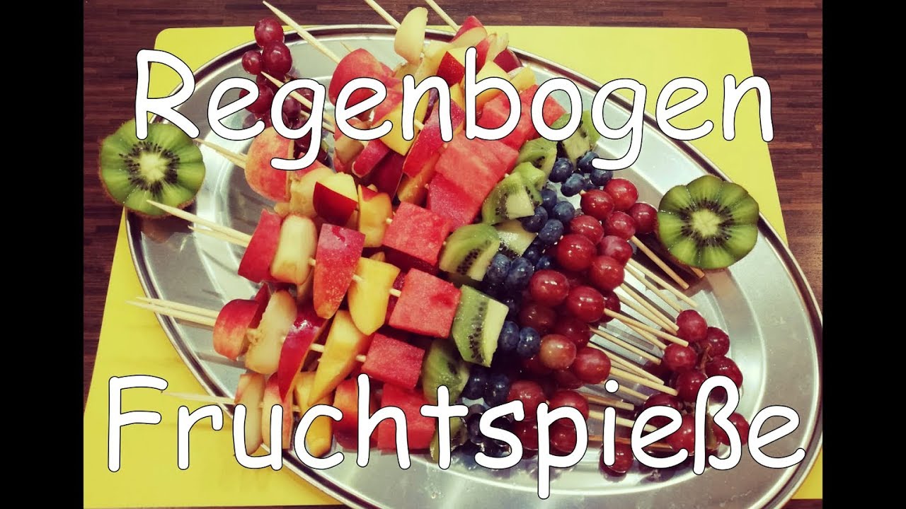Obstspie&szlig;e Regenbogenfarben | Fruchtspie&szlig;e etwas anders | Frischer Nachtisch