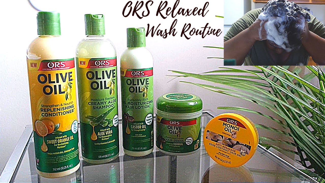 RELAXED HAIR WASH DAY ROUTINE 2020 | ORS Olive Oil Haircare Products