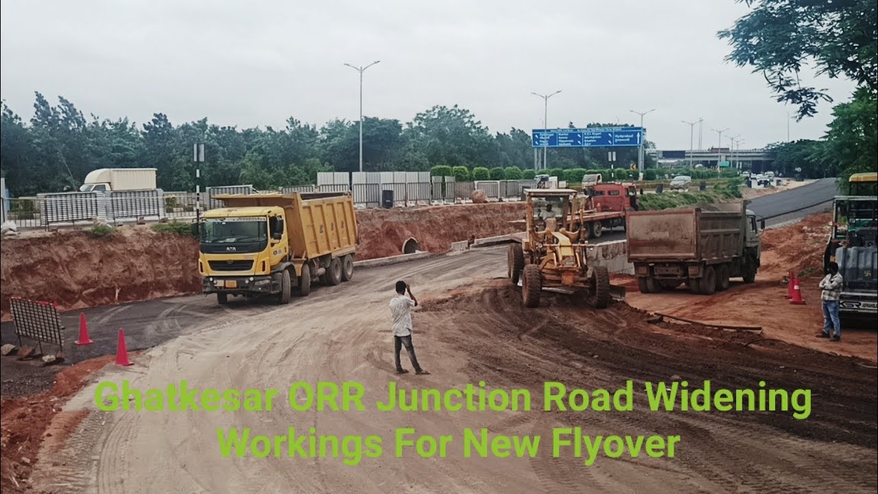 Ghatkesar ORR Junction Road Widening Workings For New Flyover ll Sep 2025 Progress