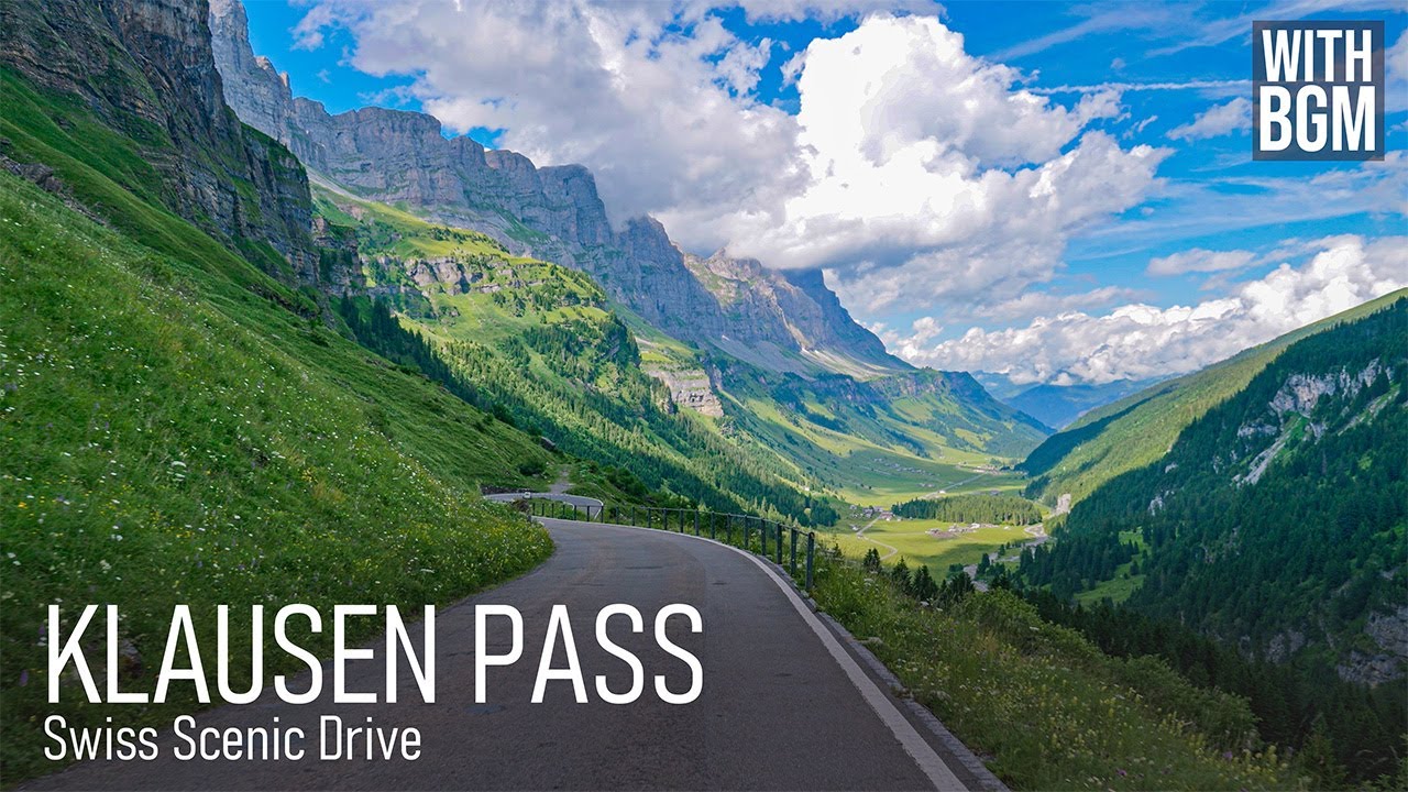 Klausen Pass Scenic Drive 4K with Calm Piano Music | Altdorf to Linthal, Switzerland