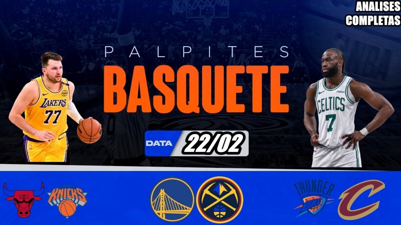 Palpites Basquete para HOJE + An&aacute;lise  NBA + Bilhete PRONTO (22/02/2026)