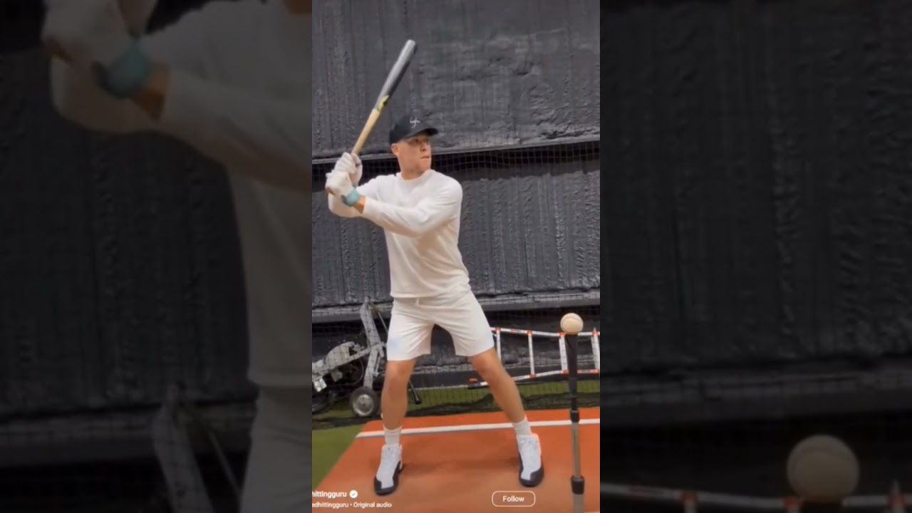 Teacherman,  Aaron Judge snaps the bat bat aka (your drill) each time until he actually swings.