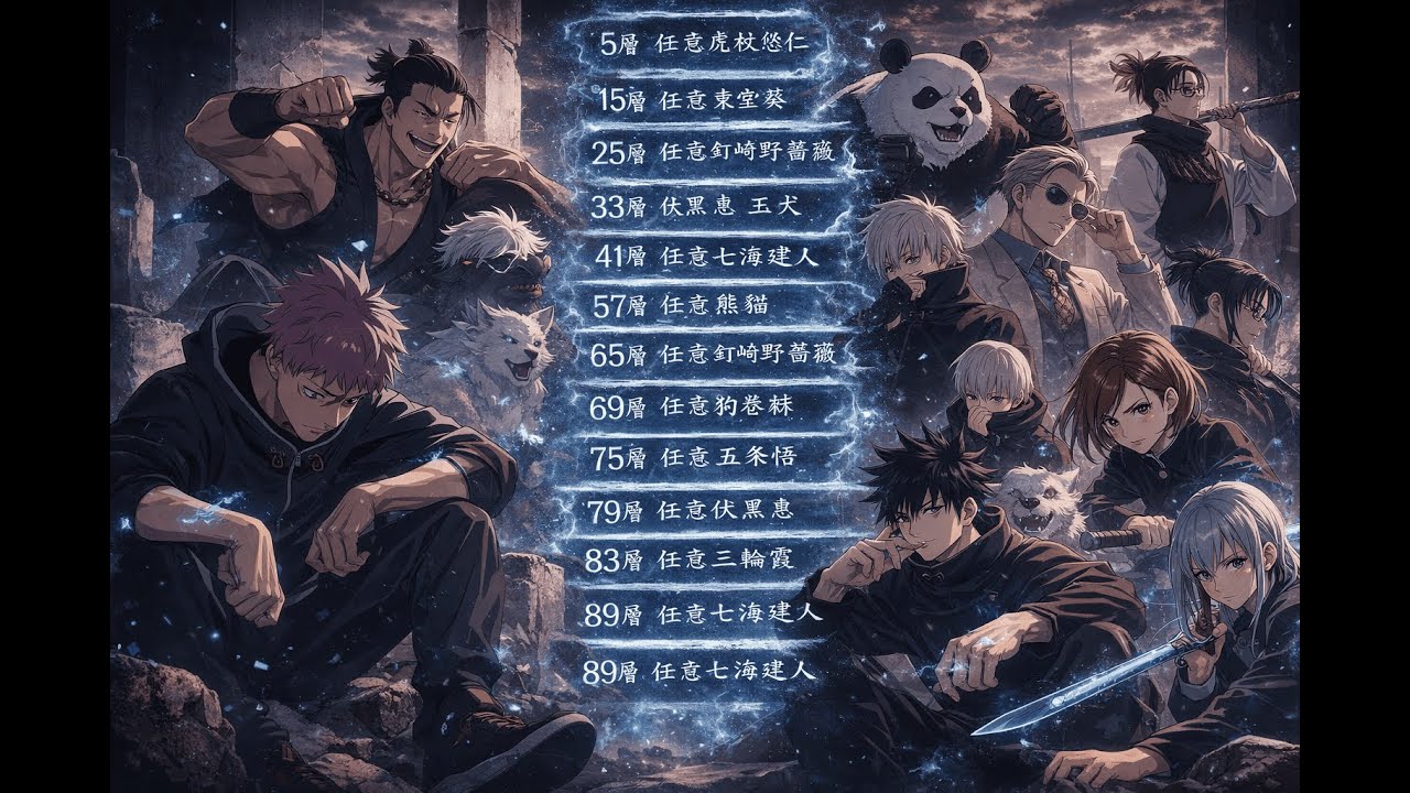 [大雜燴]隱藏回樓+SP優先提升順位+ 2601 限時迴樓01-03層   不同打法《咒術回戰 幻影夜行》   #咒術迴戰 #幻影夜行 #幻影遊行